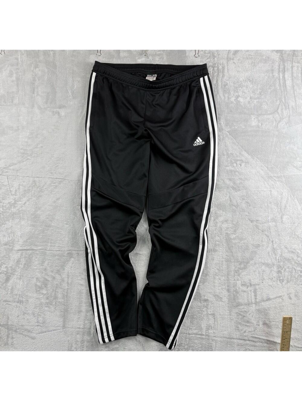 Adidas Tiro Track Pants Mens L  Black White 3 Stripe Jogger Athletic Soccer y2K
